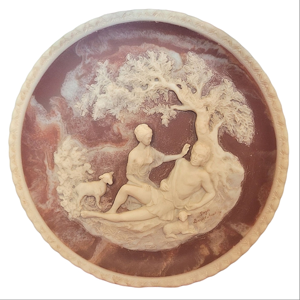 A Thing of Beauty Is A Joy Forever Romantic Poet Plate Gayle Bright Appleby Vtg